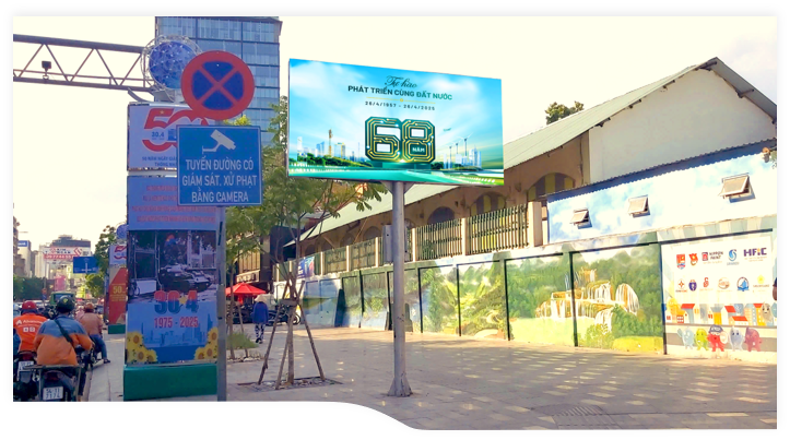 Billboard Đường Nguyễn Thái Học, Quận 1 (8 Trụ)