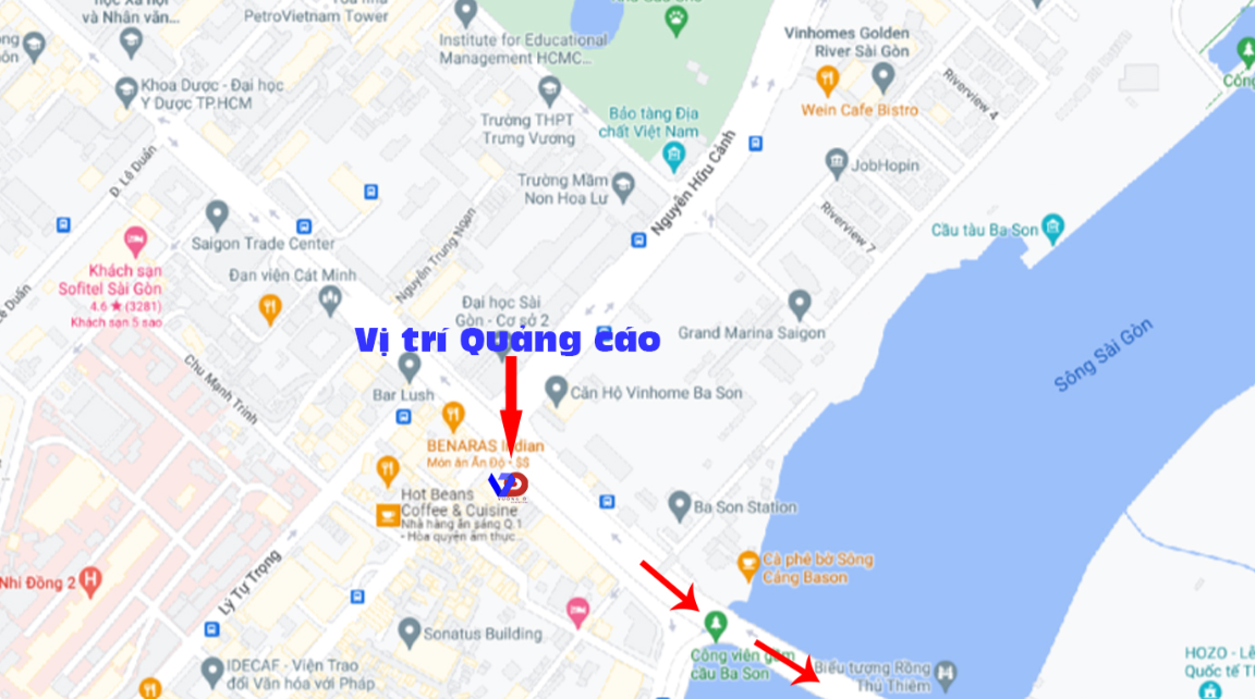 Bản đồ vị trí Cầu Thủ Thiêm 2