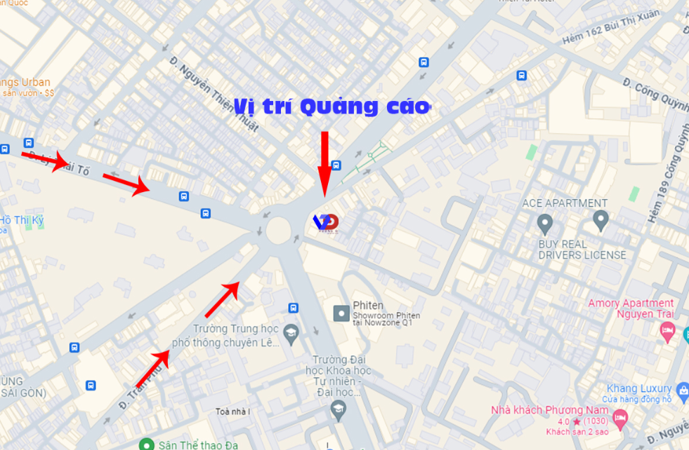 Bản đồ vị trí Vòng xoay Cộng Hòa