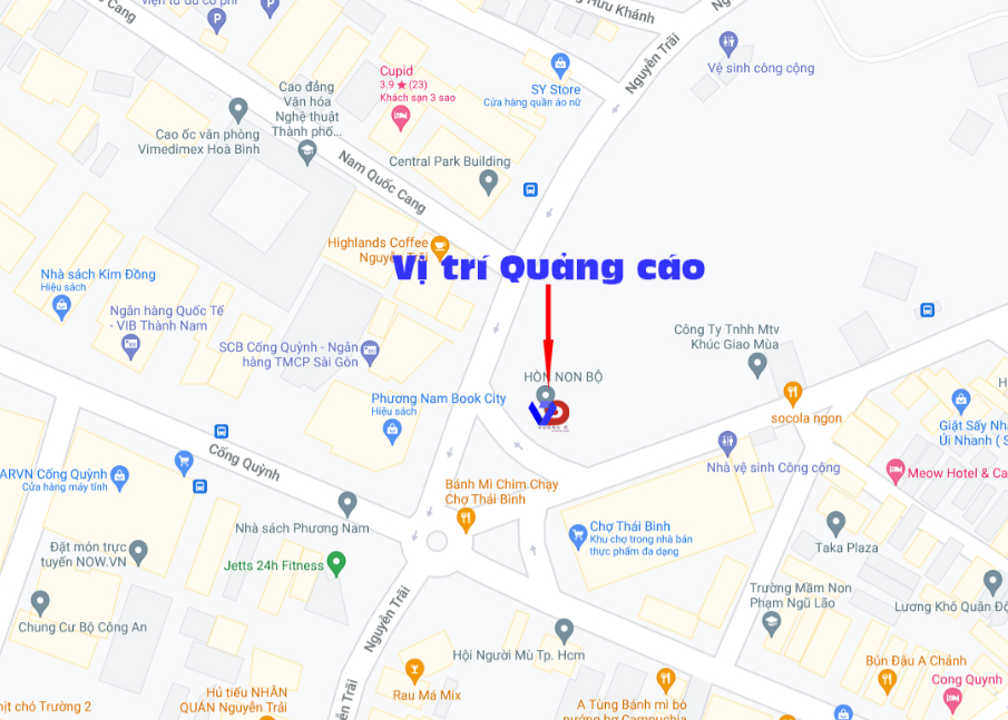 Bản đồ vị trí Vòng xoay Ngã năm Cống Quỳnh