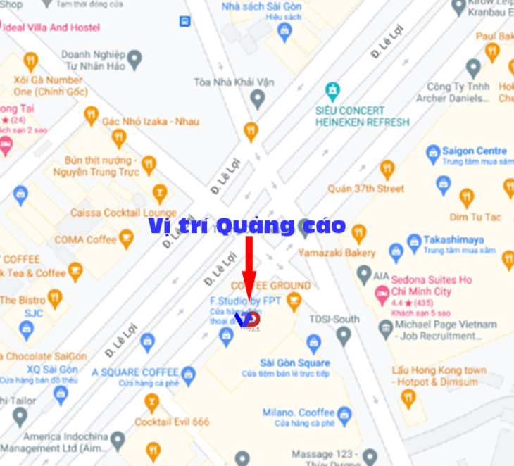 Bản đồ vị trí 121 Lê Lợi, Phường Bến Thành