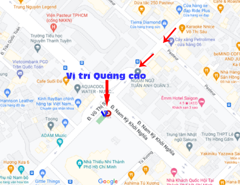 Bản đồ vị trí Ngã tư Võ Thị Sáu – Nam Kỳ Khởi Nghĩa