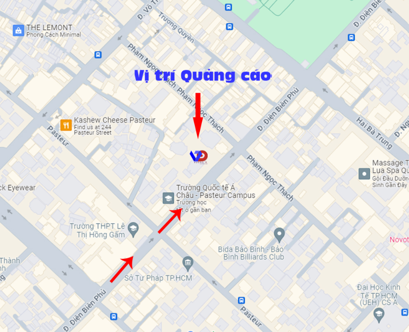 Bản đồ vị trí Trục đường Điện Biên Phủ
