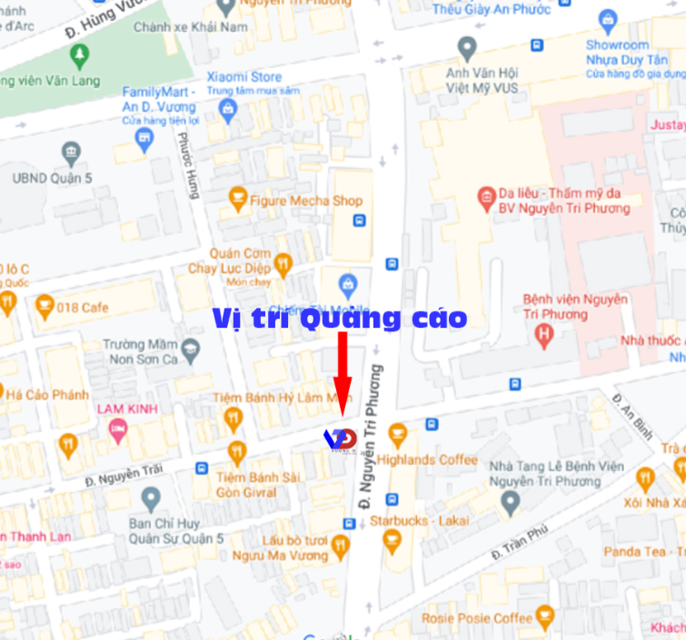 Bản đồ vị trí Ngã 4 Nguyễn Trãi – Nguyễn Tri Phương