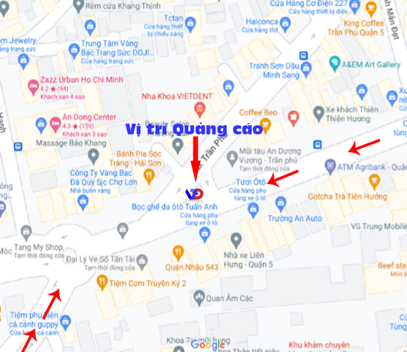 Bản đồ vị trí Mũi tàu An Dương Vương – Trần Phú