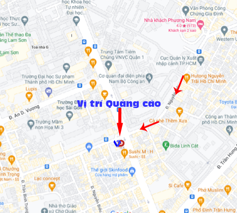 Bản đồ vị trí Ngã 4 Nguyễn Trãi – Nguyễn Văn Cừ