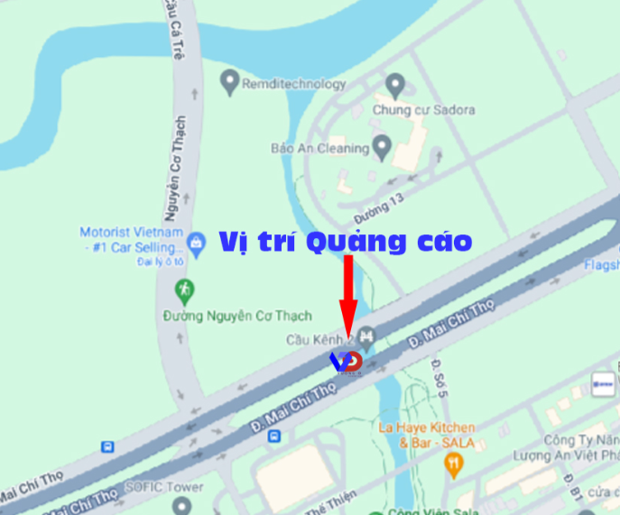 Bản đồ vị trí Cầu Kênh 2