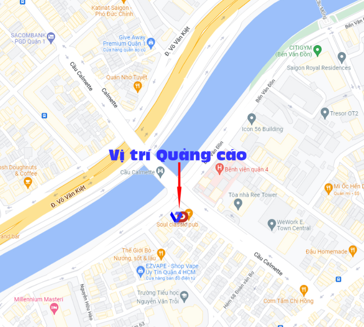 Bản đồ vị trí Cầu Calmette