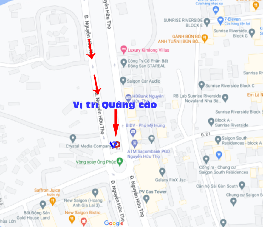 Bản đồ vị trí Cột Nhà Bè – Nguyễn Hữu Thọ