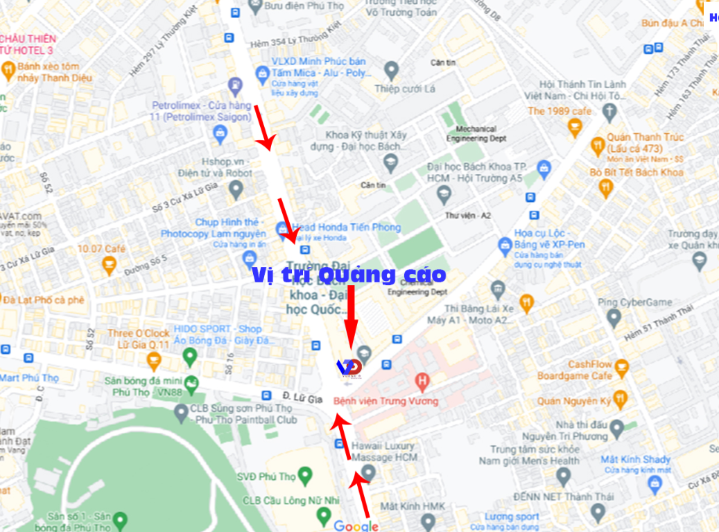 Bản đồ vị trí Ngã Tư Lý Thường Kiệt – Tô Hiến Thành