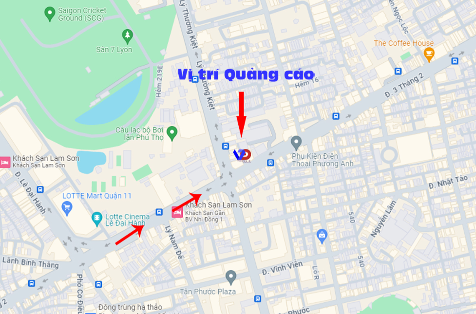 Bản đồ vị trí Ngã tư đường 3/2 – Lý Thường Kiệt