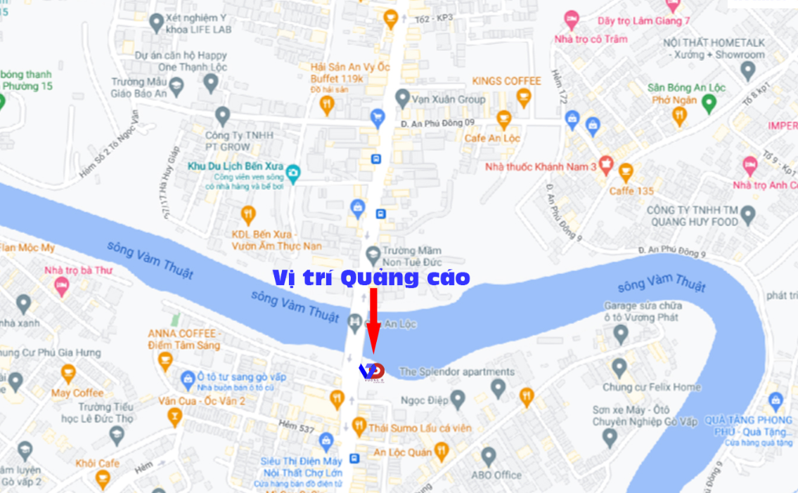 Bản đồ vị trí Cầu An Lộc
