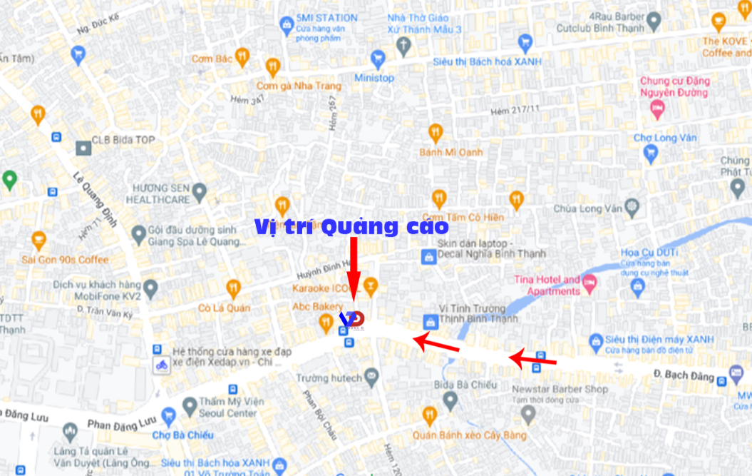 Bản đồ vị trí Ngã tư Bạch Đằng – Phan Chu Trinh