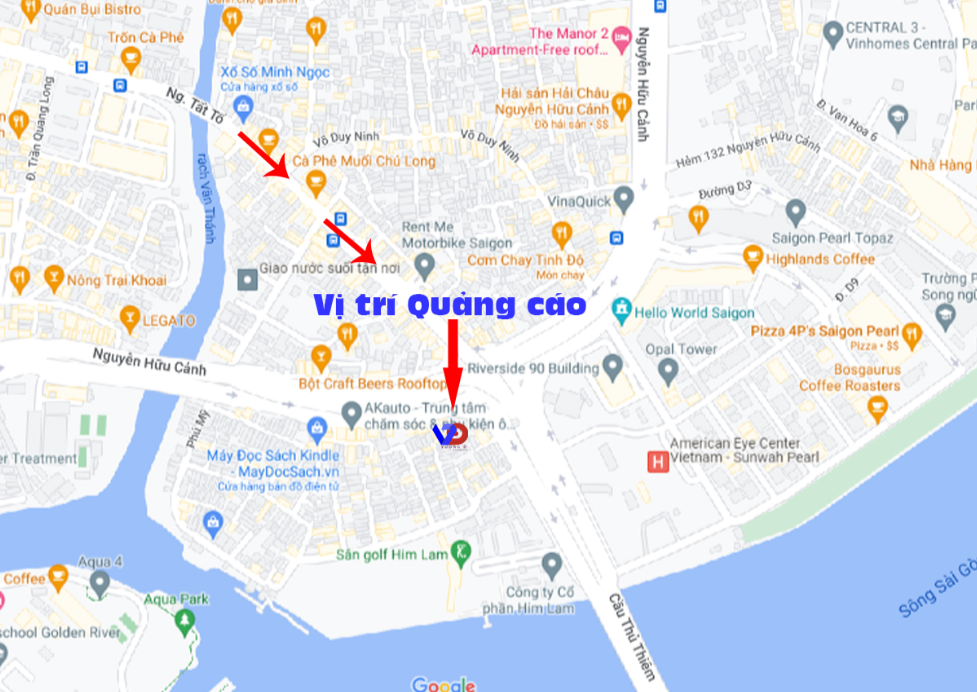 Bản đồ vị trí Chân Cầu Thủ Thiêm