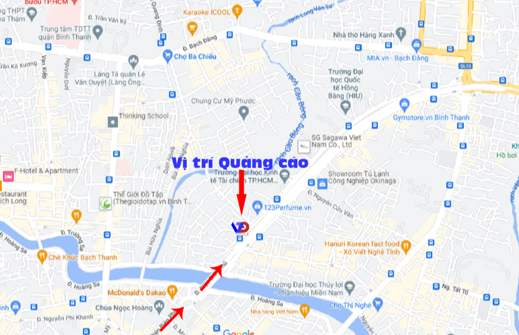 Bản đồ vị trí Chân Cầu Điện Biên Phủ