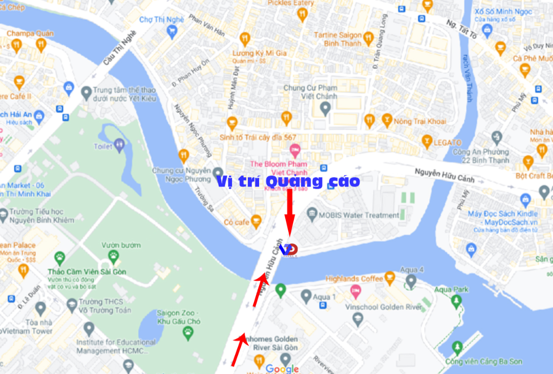 Bản đồ vị trí Chân Cầu Nguyễn Hữu Cảnh