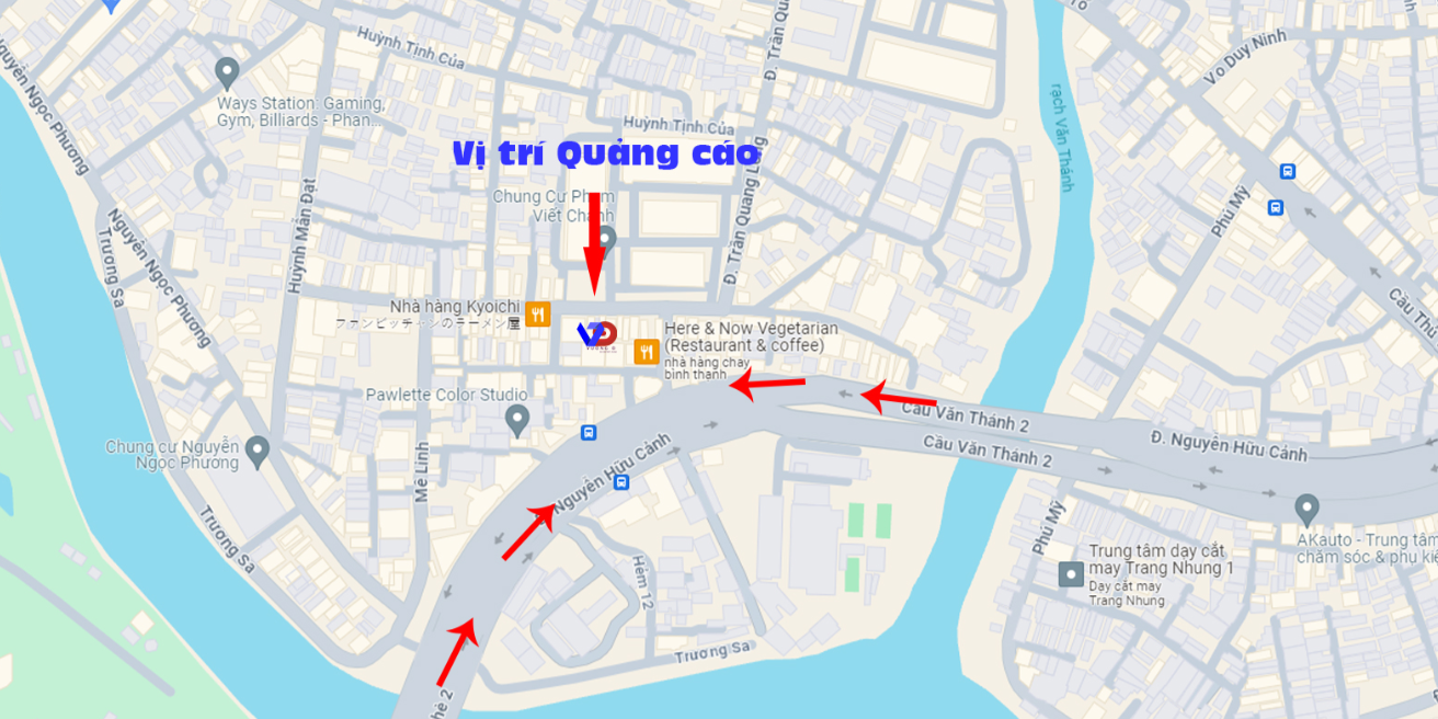 Bản đồ vị trí Nút giao Nguyễn Hữu Cảnh