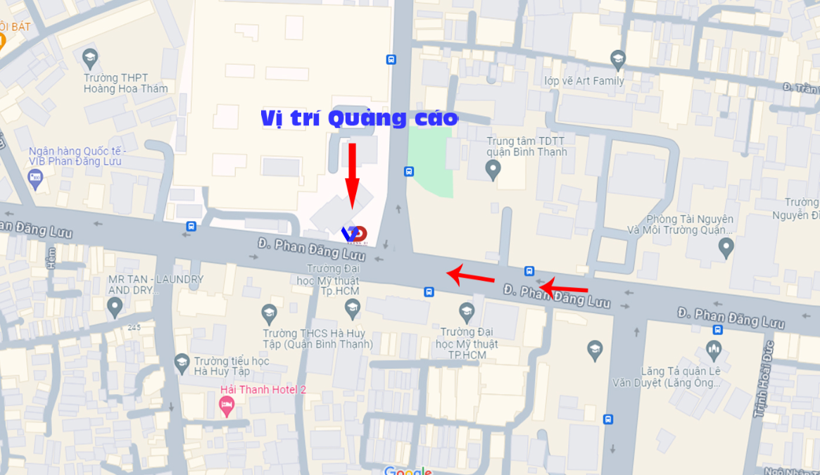 Bản đồ vị trí Ngã tư Phan Đăng Lưu – Nơ Trang Long