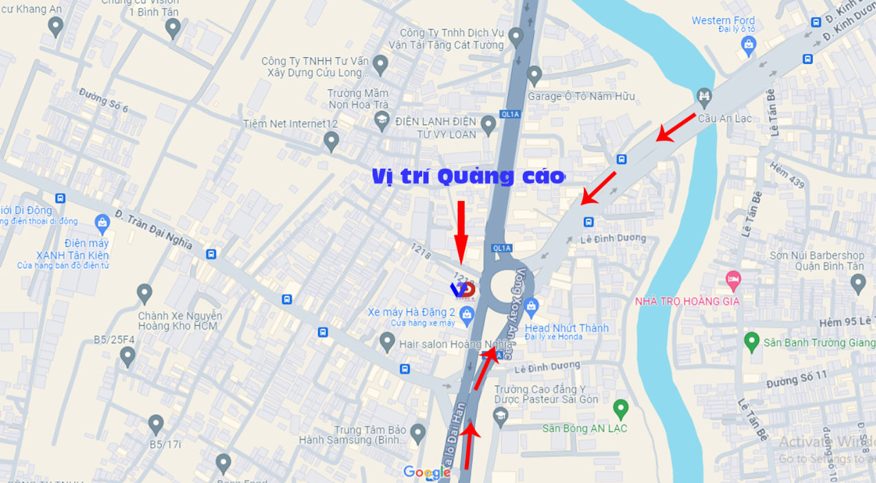Bản đồ vị trí Vòng xoay An Lạc