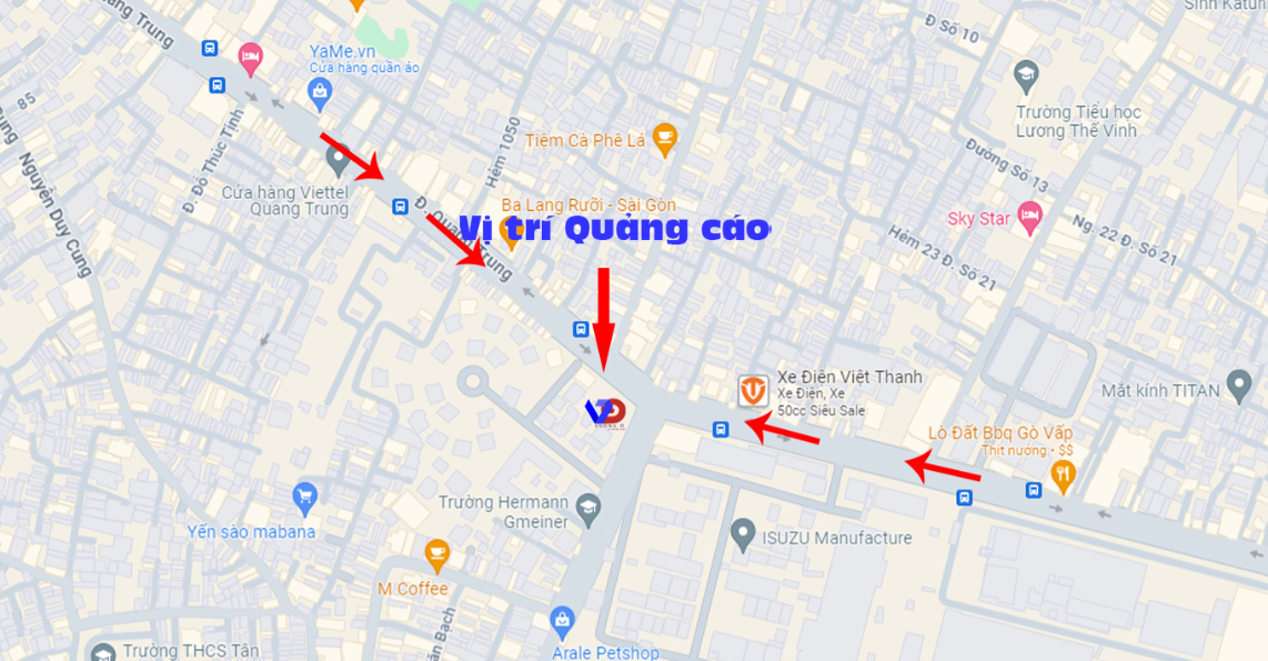 Bản đồ vị trí Đường Tân Sơn – Quang Trung