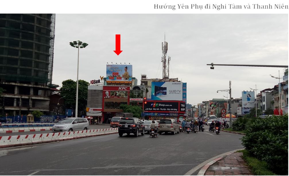 Bảng quảng cáo ngoài trời 7A Yên Phụ ngã tư An Dương đường Thanh Niên (Hồ Tây)