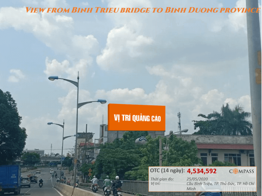Bảng quảng cáo ngoài trời cầu Bình Triệu, thành phố Thủ Đức, Hồ Chí Minh