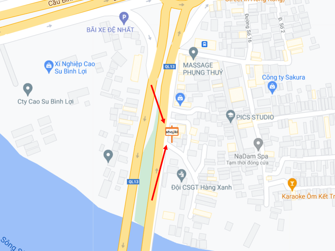 Bản đồ vị trí Bảng quảng cáo ngoài trời cầu Bình Triệu, thành phố Thủ Đức, Hồ Chí Minh
