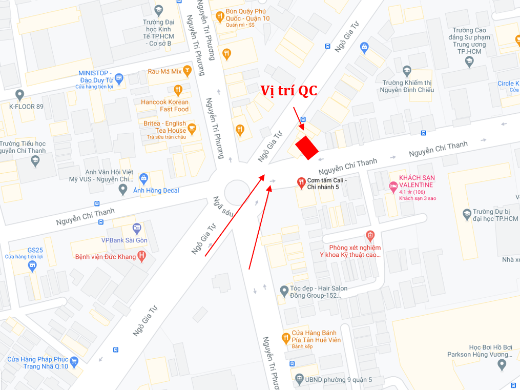 Bản đồ vị trí Bảng quảng cáo ngoài trời 248 Nguyễn Chí Thanh, quận 10, Hồ Chí Minh