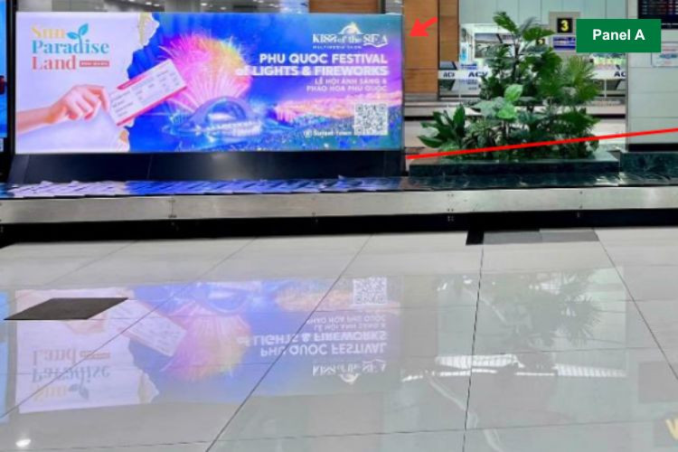 2 Bảng hộp đèn trên băng chuyền số 04, khu vực cách ly Ga đến Quốc Tế, Sân bay Quốc tế Phú Quốc