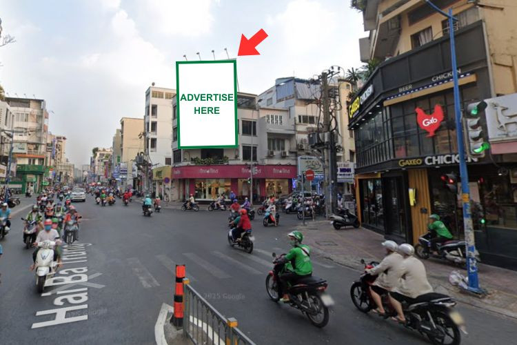 1 bảng quảng cáo ốp tường tại 443 Hai Bà Trưng, Phường Xuân Hoà, TP. Hồ Chí Minh