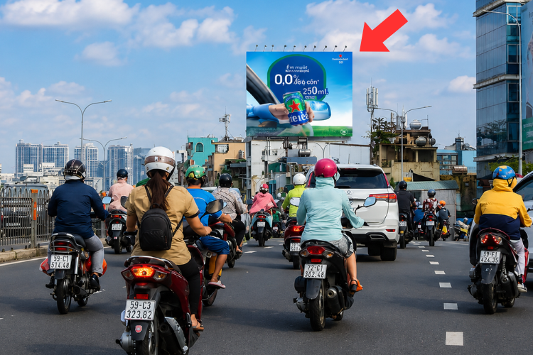 1 Bảng quảng cáo ốp tường tại số 58 Đoàn Văn Bơ, Phường Khánh Hội, TP. Hồ Chí Minh (Cầu Calmette)