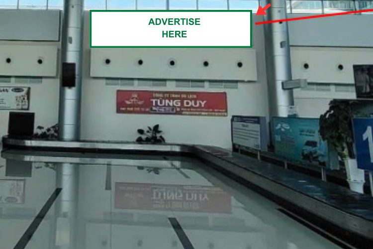 1 Bảng ốp tường phía trên khu vực băng chuyền ga đến, sân bay Buôn Ma Thuột